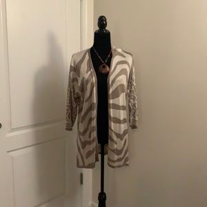 Animal print cardigan sweater XL